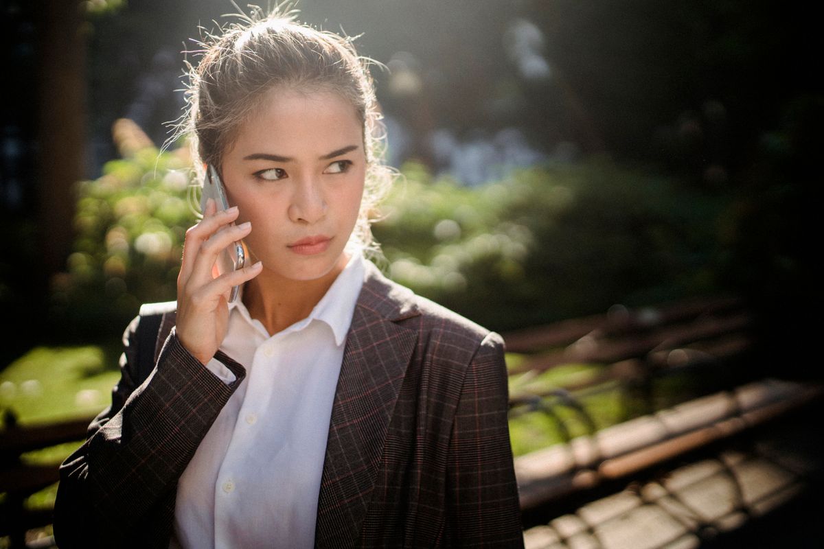 Businesswoman talking on the phone