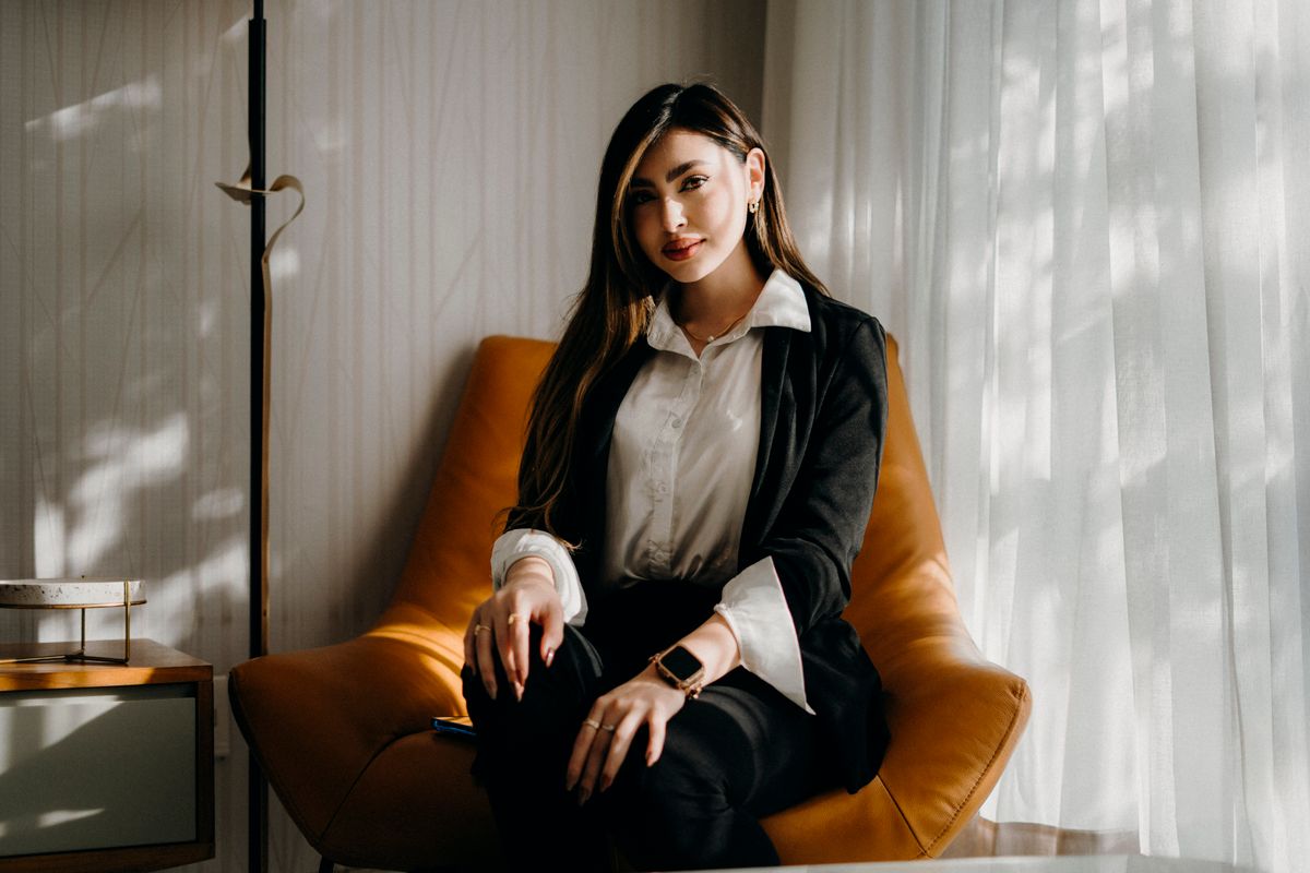 Professional woman working in an office
