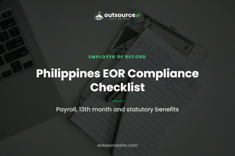 Philippines EOR Compliance Checklist: Payroll, 13th month and statutory benefits