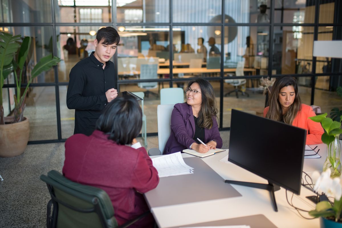 Group meeting in the office
